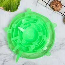 6pcs Reusable Silicone Food Covers, Food Preservation Material - Multicolor - View 9