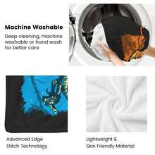 Plush Blanket Cartoon Soft Cozy Multi Functional Blanket For Home Bedroom Living Room Lightweight Warm Perfect Gift - Multicolor - View 7