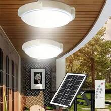 Solar LED Ceiling Light/Pendant Light, Dimmable Solar Yard Light With Remote Control, Suitable For Indoor Use, Entryway, Hallway, Garden And Other Emergency Lighting Commercial Spaces - White Light - View 4