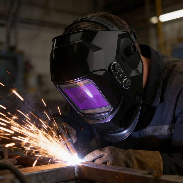 Compact And Lightweight Welding Mask With Flip-Up Headgear And Strong Light Protection. Essential For Electric Welding Construction.