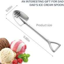 Father's Day Gifts,Gifts For Dad From Daughter Son,Stainless Steel Ice Cream Shovel For Dad Birthday Christmas Fathers Dad Day Gifts - / - View 2