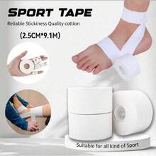 3/6卷白色锯齿边运动绷带，足部/手部防护装备，健身房配件，运动胶带 - 彩色 - 查看 7