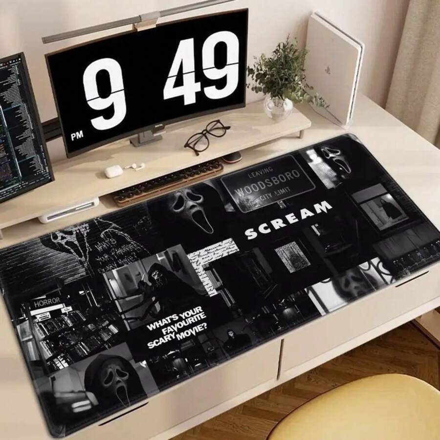 Horror Characters Ghostface Anti-Slip Keyboard Mat Gaming Mouse Pad For PC Gamer Home Office Desktop Decoration Mat Deskmat - 橡膠 - 查看 1