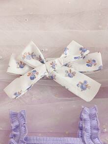 Baby Girls' Summer Casual Solid Pink Camisole Top And Bowknot Woven White Shorts With Flared Hem - Lilac Purple - View 4