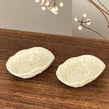 Japanese Retro Ceramic Small Dipping Sauce Dish, Asymmetrical Shaped Soy Sauce Vinegar Wasabi Condiment Plate For Home Use - Multicolor - View 18