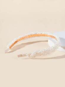 1 Piece Of Minimalist And Stylish Pearl Headband For Girls - White - View 3