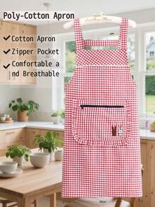 1pc Multi-Color Fashionable Cartoon Bouquet Cotton Apron, Cute & Stylish, Breathable Cotton, Multi-Functional Pocket Design, Front Flower Apron, Suitable For Holiday Gifts, Home Kitchen Cooking Apron, Protective Clothing - Multicolor - View 15