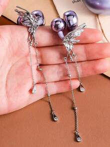 Decorative Clip-On Charms For Freeclip Headphones, Bluetooth Earphones Butterfly Tassel Mermaid Tail Earphone Clip-On Accessories, Niche High-End Earphone Clips (Earphones Not Included, Only Selling Decorative Clips) - Multicolor - View 3