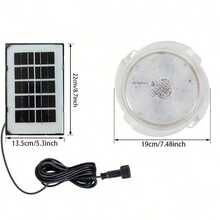 Solar LED Ceiling Light/Pendant Light, Dimmable Solar Yard Light With Remote Control, Suitable For Indoor Use, Entryway, Hallway, Garden And Other Emergency Lighting Commercial Spaces - White Light - View 10