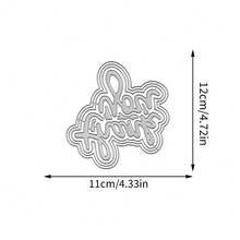 Creative Thank You Dies, DIY Scrapbooking Album And Embossing Stencil, Greeting Card Making Tool, Card Paper Cutting Crafts ,Gift Card Making Template Die Cuts. - Silver - View 9