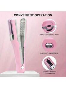 FollowBreak USB Rechargeable Cordless Hair Splitter, Automatic Hair Forker, Women Hair Forking Trimmer, Automatic Hair Forking Clipper, Suitable For Damaged Hair Care, Split End And Frizz Removal, Ideal Gift For Women, Daily Styling Tool - Multicolor - View 6