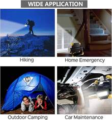 LED Rechargeable Work Light, Folding COB Floodlight With 360° Rotation, Portable Waterproof Outdoor Security Light With Stand For Car Repairing, Camping, Hiking, Emergency, BBQ,Orange - 亮橙色 - 查看 5