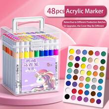 丙烯马克笔，可水洗，不渗色，可叠加，防水，速干，适合艺术家、学生、DIY爱好者，可用于手绘、艺术创作、手工制作、学校美术课、返校季等。