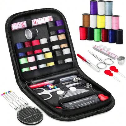 Sewing Kit, Sewing Kits For Adults, Okom 68Pcs Thread For Sewing, Sewing Supplies, Sew Kit For Home,Traveler, DIY, Gifts For Women, Stocking Stuffers For Teen Girls, Christmas Gifts For Grandkids(S)