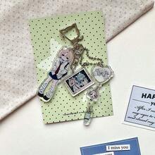 2026新款复古日式亚克力挂件钥匙扣手机DIY，Y2K美学 - 完美礼物，生日礼物，理想礼物，惊喜礼物，节日礼物，情侣礼物，万圣节礼物，圣诞礼物，游戏爱好者精致礼物 - 彩色 - 查看 8