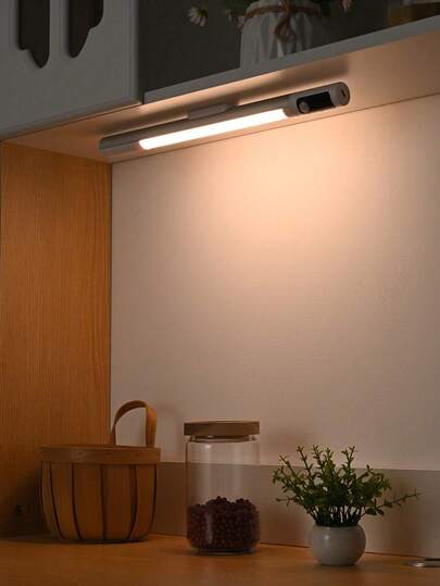 This Under-Cabinet Motion-Sensor Light With Digital Display Is The Perfect Holiday Gift! Featuring USB Rechargeability And Convenient Magnetic Installation, It Offers A Digital Battery Indicator, 360° Adjustable Head, Customizable Color Temperature, And Stepless Dimming. Ideal For Cabinets, Wardrobes, Living Rooms, Bedrooms, Kitchens, And Garages.