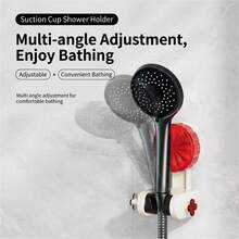 免钻孔吸盘式淋浴喷头支架 可调节壁挂式浴室喷头支架 - 彩色 - 查看 6