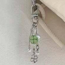 1pc Four-Leaf Clover Keychain & Phone Charm, Lucky Decorative Pendant For Bags Or Keys, Cute Elegant Accessory And Meaningful Gift For Friends Or Loved Ones - Nhiều màu - Xem 1