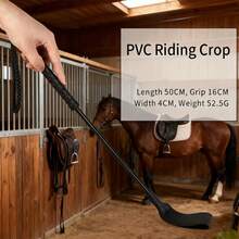 1根/2根高品质真皮马鞭 - 50厘米/19.68英寸，适用于马术训练和骑乘，训练道具 - 彩色 - 查看 2