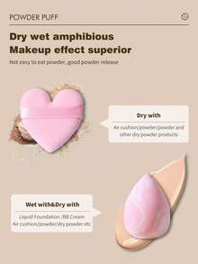 5/10PCS Makeup Tools Set Including:Makeup Sponges+Love Puff - Multicolor - View 8