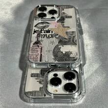 1pc Stylish Leopard Print Patchwork Phone, Soft And Suitable 17, 16, 15, 14, 13, 12, 11 Pro, 14, 16E Plus, XS, XR, X, 8,, SE 2020, Full Coverage Anti-Drop Phone. Transparent Magnetic Love Phone – Valentine's Must-Have - 1 cái - Xem 5