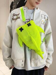 Japanese Style New Shark Design Backpack, Unisex Versatile Large Capacity Backpack, Men Casual Travel Niche Shoulder Bag - Multicolor - View 8