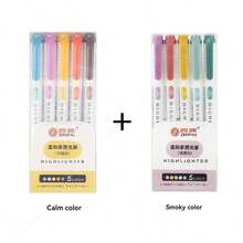 5-25色/盒 粉彩双头荧光笔套装，荧光笔，美术马克笔，可爱卡哇伊文具，适合记笔记 - 彩色 - 查看 26