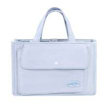 1pc Memory Cloth Tote Bag, Stationery & Book Storage Bag, Handheld Minimalist Bag With Large Capacity, Polyester Fabric, Zipper Closure And Adjustable Shoulder Strap, Suitable For Office, Commuting, Travel, Work - Fashionable And Practical Design, Office Bag ,Travel Essential Bag - Multicolor - View 3