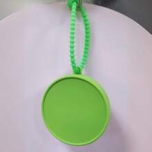 Collapsible Travel Cup, 150mL Travel Folding Water Cup Silicone Mug Portable Drinking Cup For Camping Hiking Outdoor - 果綠色[附愛心繩] - 查看 3