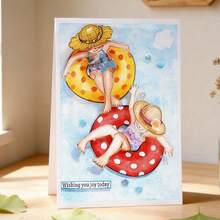 Creative Swimming Dies, DIY Scrapbooking Album And Embossing Stencil, Greeting Card Making Tool, Card Paper Cutting Crafts ,Gift Card Making Template Die Cuts. - Silver - View 1