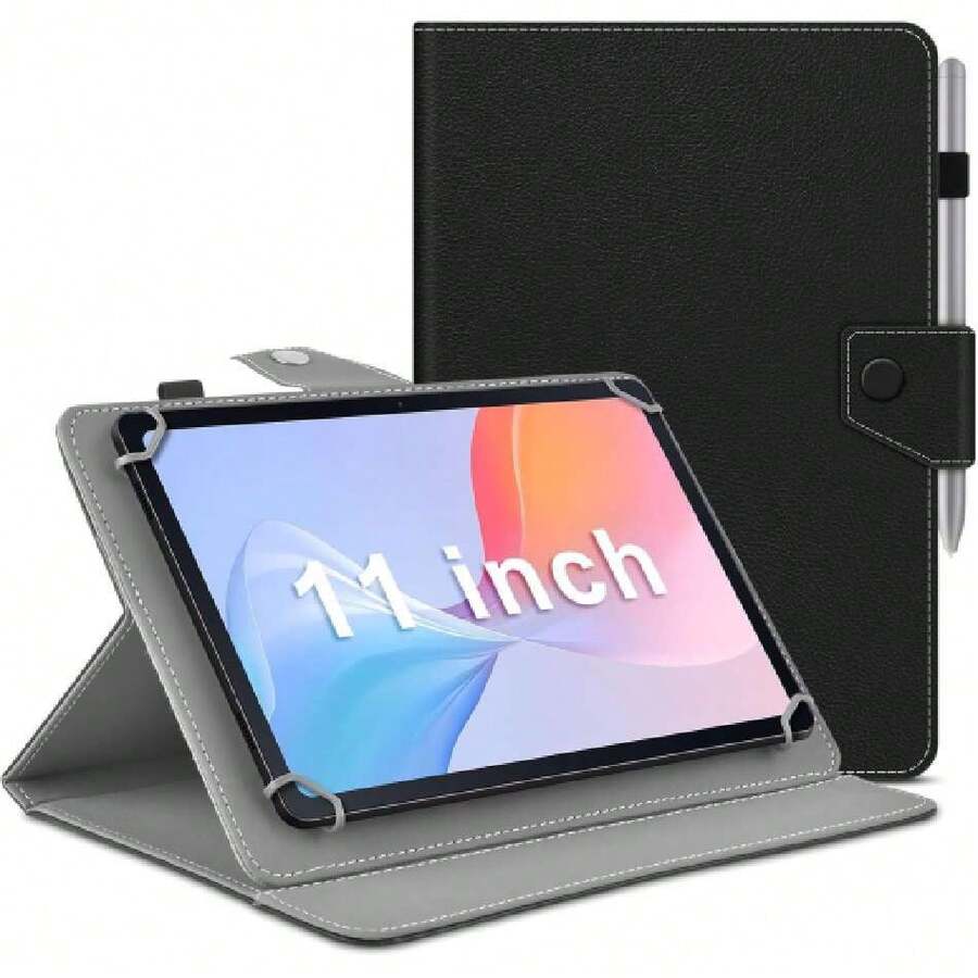 - Funda universal para tablet de 11 pulgadas, funda para tablet de 11.5 pulgadas, funda protectora portátil de piel sintética, con 4 anillos fijos, para todo tipo de tabletas,40946472 - verde menta - Ver 1
