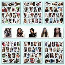 103张KATSEYE女团贴纸书 - K-Pop偶像拼贴画，包含标志性姿势和服装，自粘不对称剪裁，适合DIY手工、笔记本电脑、贴纸 - 韩剧粉丝（KATSEYE成员）照片卡（随机款式） - 彩色 - 查看 9