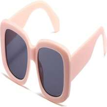 1pcNew 2026kimorn Rectangular Sunglasses For Men And Women Fashion Retro Fashion Sunglasses 90s Retro UV 400 Protective Square Frame K1200 - Black Frame Grey Lens+ Frame Grey Lens - View 20