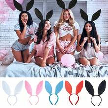 New Rabbit Ear Headband Set, Bunny Girl Headpiece For Easter Party, Masquerade - Multicolor - View 4