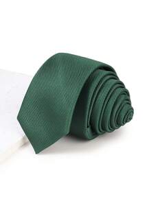 1pc Unisex 2.2" Narrow Tie, Minimalist Texture/Youthful Style, Multiple Colors Available, Suitable For Light Business And Casual Commuting Necktie - Caramel Brown - View 3