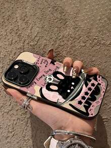 1个彩色银色兔子爱心卡通防摔全包手机壳，适用于 11/12/13/14/15/16/17/Pro Max - 粉色 - 查看 4