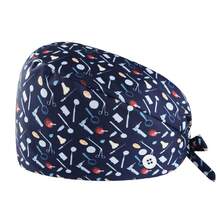 1pc Fashionable Printed Design Surgical Cap, Nurse Cap, Nursing Accessory, Anti-Bacterial & Dust-Proof, Unisex Design With Adjustable Strap, Sweatband, Suitable For Doctors, Nurses, Beauty Salon, Chefs, Waiters, Veterinarians, Housekeepers, Featuring Cosmic Element Polyester Printing, Suitable For Medical, Office, Home Use All Year Round - Multicolor - View 15