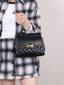 2026 New Luxury Fashion Chain Handbag For Women, High-Quality Large Capacity Double-Sided Bag, Exquisite Chic Quilted Embroidery One Shoulder Crossbody Bag, Heavy-Duty Hardware Soft Leather Versatile Tote Bag - Multicolor - View 12