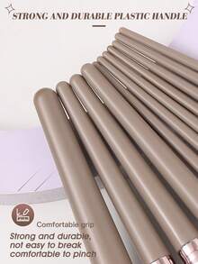 32件套化妆工具套装，包括：20支化妆刷套装+3个三角粉扑+3个化妆海绵+3个迷你化妆海绵+3个迷你气垫粉扑，一应俱全，新手友好 | 方便携带，送礼佳品 | 新手/女性的完美之选 - 彩色 - 查看 4