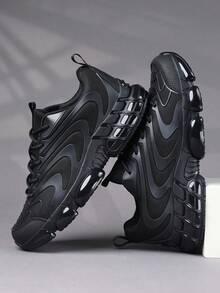 Giày thể thao cổ thấp nam, giày chạy bộ thường ngày, giày đi bộ, giày thể thao thời trang hàng ngày, giày tennis phong cách đường phố. - màu đen - Xem 2