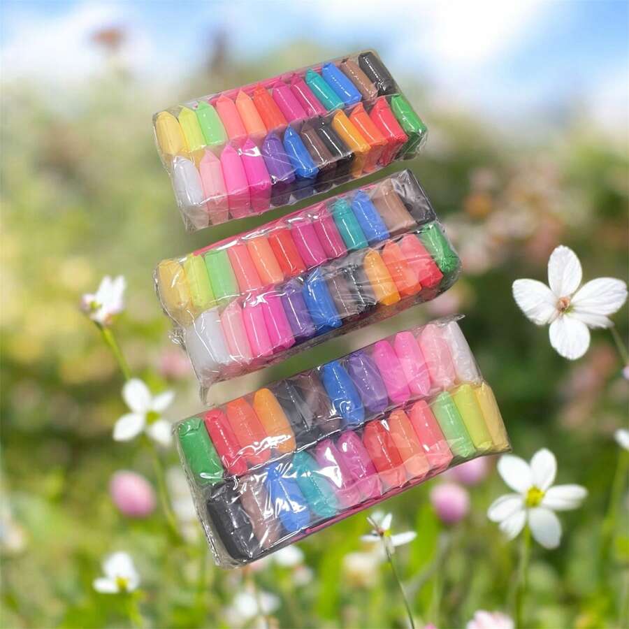 3 Packs Of 24 Colors Of Handmade Plasters, Develops The Brain, Each Pack With Tool. - Multicolor - View 1
