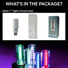 RGB LED Accent Ambient Light 13 Modes Touch To Switch USB Port Easy Install No Wiring Tool Required Multicolor Lights Lighting Car Interior Accessories Mood Lighting Cool Car Gadgets Perfect Gift Idea Valentines Day Christmas New Year Anniversary Dating For Camping Bedroom LivingRoom Home Party - Touch to Switch - 查看 9