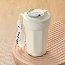 1pc Stainless Steel Vacuum Insulated Coffee Bottle, High-Quality Portable Tumbler Cup For Car, Suitable For Outdoor Camping, Travel, Sports, Fitness, Large Capacity & Leak-Proof