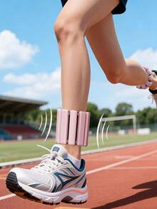 Adjustable Weight Training Wrist/Ankle Strap, Unisex Yoga Fitness Weighted Bracelet, Sweat-Resistant - Pink - View 1