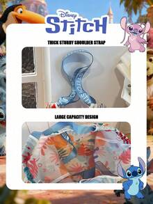 Disney 1 Pc Officially Licensed Stitch Pattern Shopping Bag High-Capacity Foldable Tote Bag Drawstring Shoulder Bag Lightweight Big Bag Official Licensed - Verifiable For Lady/Girls/Women Perfect For Daily/Shopping/Going Out - Multicolor - View 11
