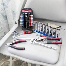Set Of 11 Deep Standard SAE Sockets With 3/8 Inch Drive, Made From Chrome Vanadium Steel - 彩色 - 查看 1