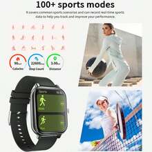 2025款硅胶表带智能手表，具备无线通话功能、超长待机、男女通用时尚运动电子智能手表，兼容安卓和iOS系统 - 彩色 - 查看 5