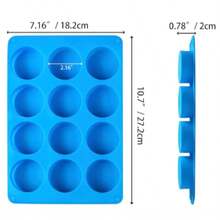 Upgraded Blue Chocolate Cookie Mold, New Cylindrical Cookie Silicone Mold, Suitable For Candy Mini Cake Jelly Baking. Suitable For Christmas And Other Parties - Màu xanh lam - Xem 11