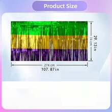 Carnival Party Decorations Colorful Streamers/Decorative Tinsel Curtain, Shiny Rainbow Table Skirt, Themed Decor Tassel, Shiny Rainbow Metallic Foil Tassel Table Skirt - Ideal For Birthday, Wedding, Easy To Peel And Stick - Rain Curtains In Multiple Colors - View 20