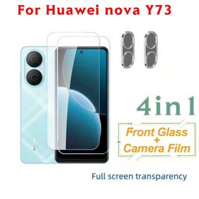 4pcs Lens Protector For Huawei Pura 80/80 Pro/80 Ultra/70/70Pro/70Pro+/70Ultra/Nova 14/14 Pro/Y73, Phone Safety Protective Screen Film, Device Protection, Fashionable Design, Perfect Fit, Glass, High-Quality Protective Film, Phone Screen Protector, Tempered Glass Screen Protector